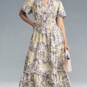 Anthropologie Somerset Multicolor Floral Maxi Dress